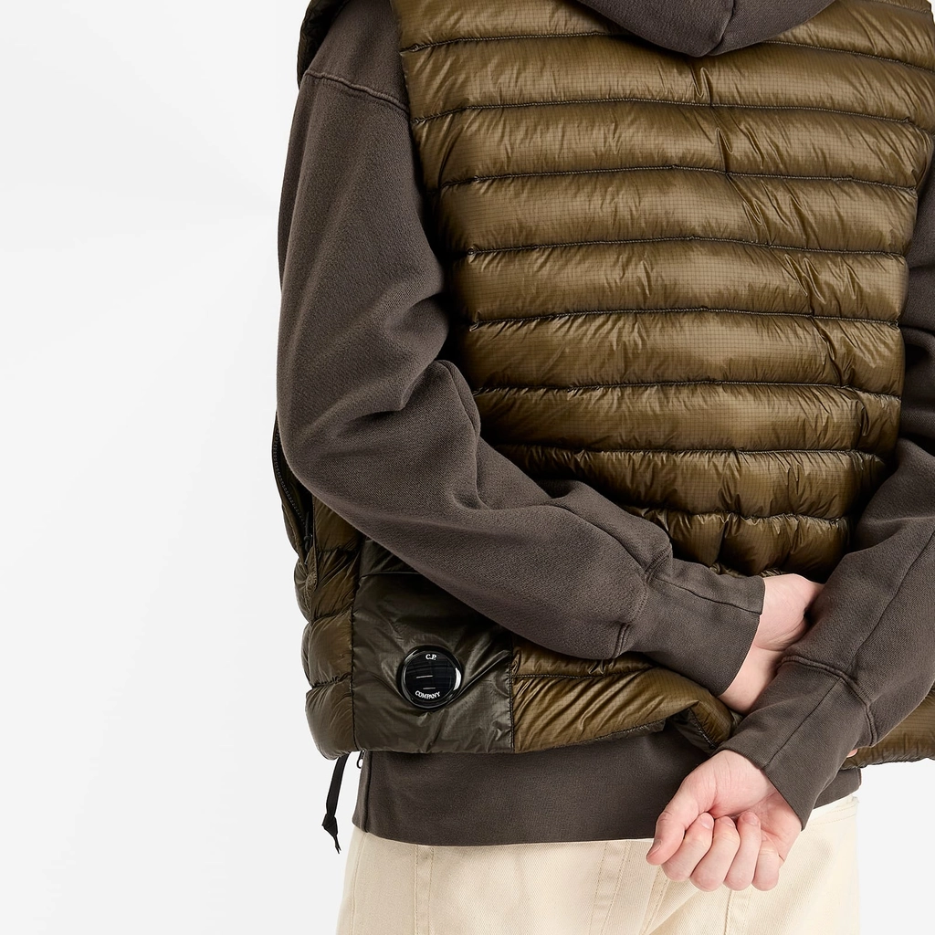 CP Company Men's D.D. Shell Lens Down Vest Ivy Green